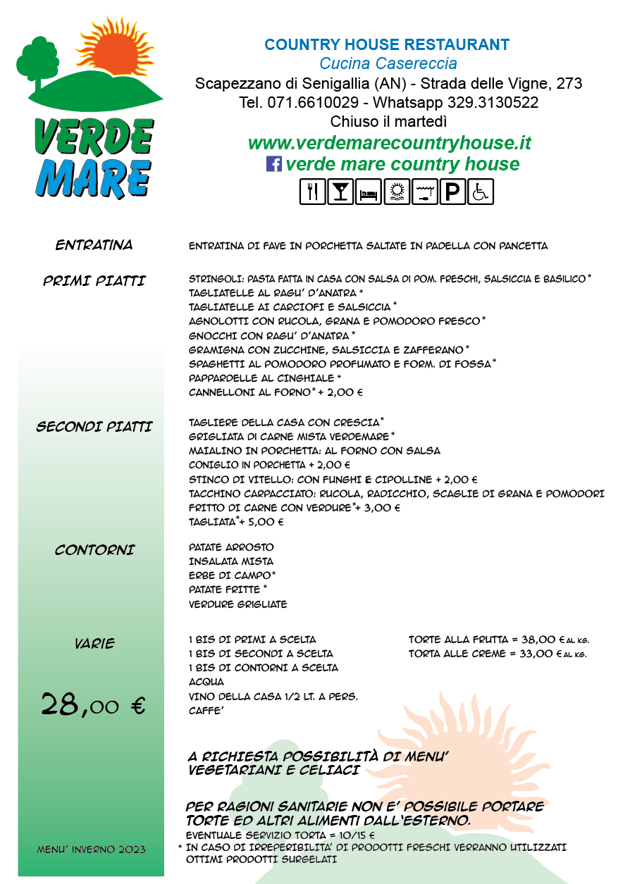 verdemare senigallia menu speciale