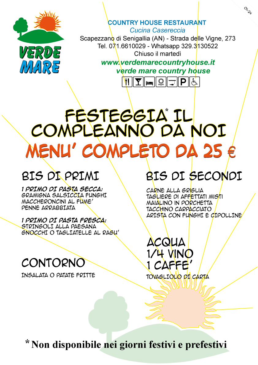 verdemare senigallia menu compleanno 2024