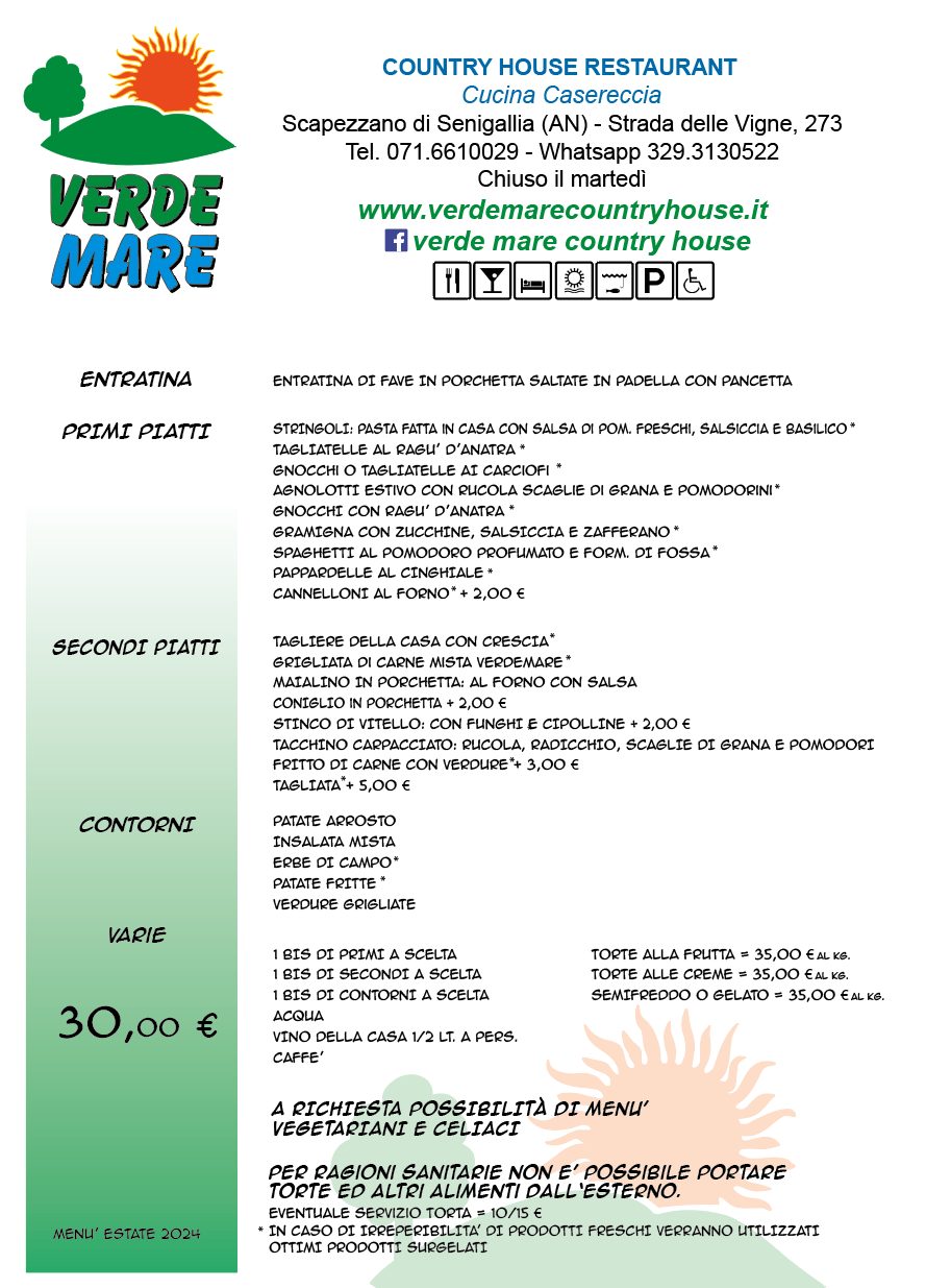menu verdemare estate 24